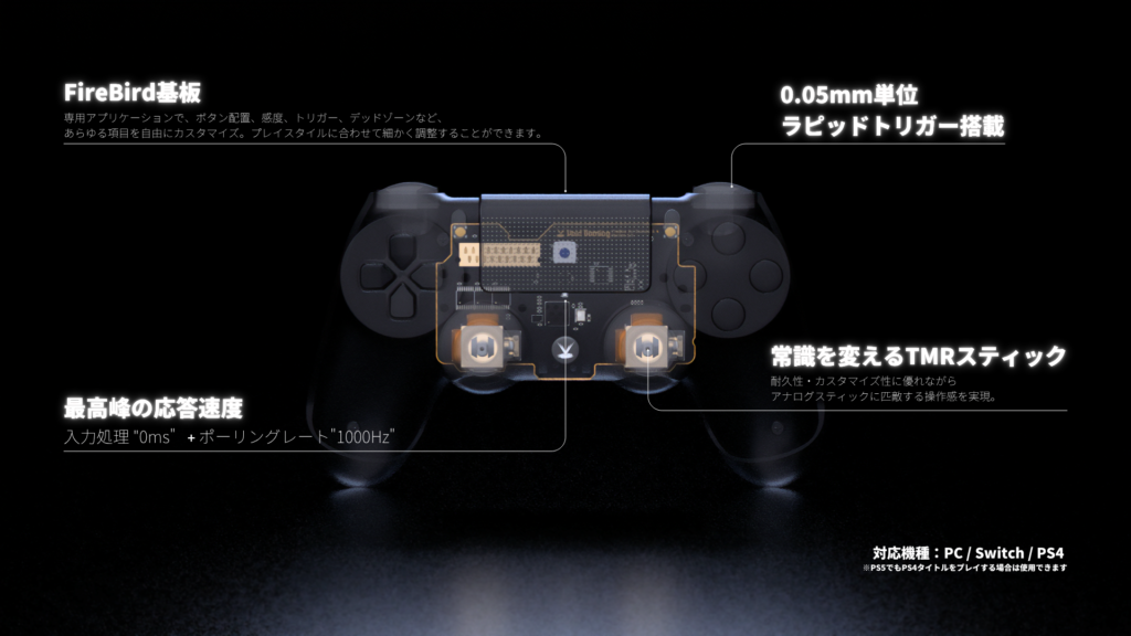 Void Gaming、競技向けコントローラー基板「FireBird」にラピッドトリガーを搭載