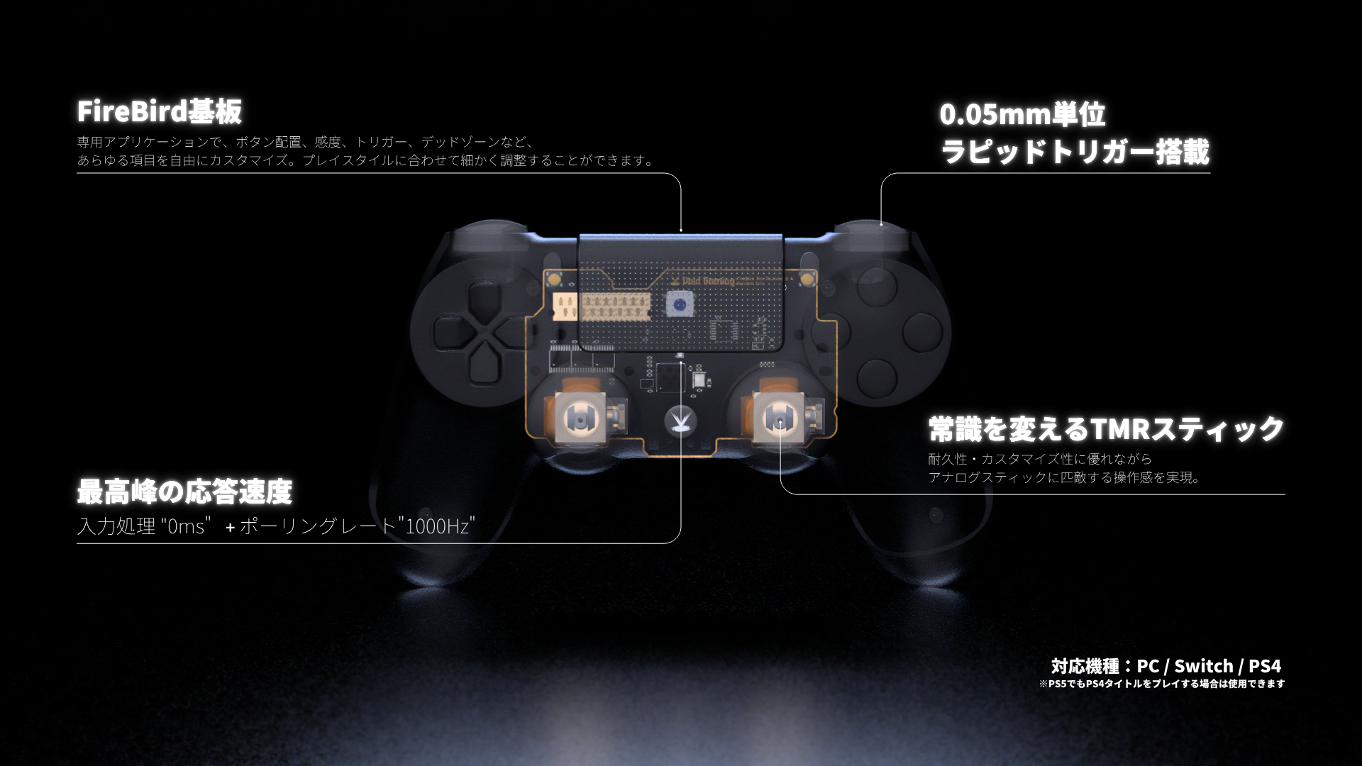 Void Gaming、競技向けコントローラー基板「FireBird」にラピッドトリガーを搭載